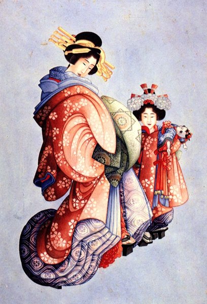 Oiran and Kamuro